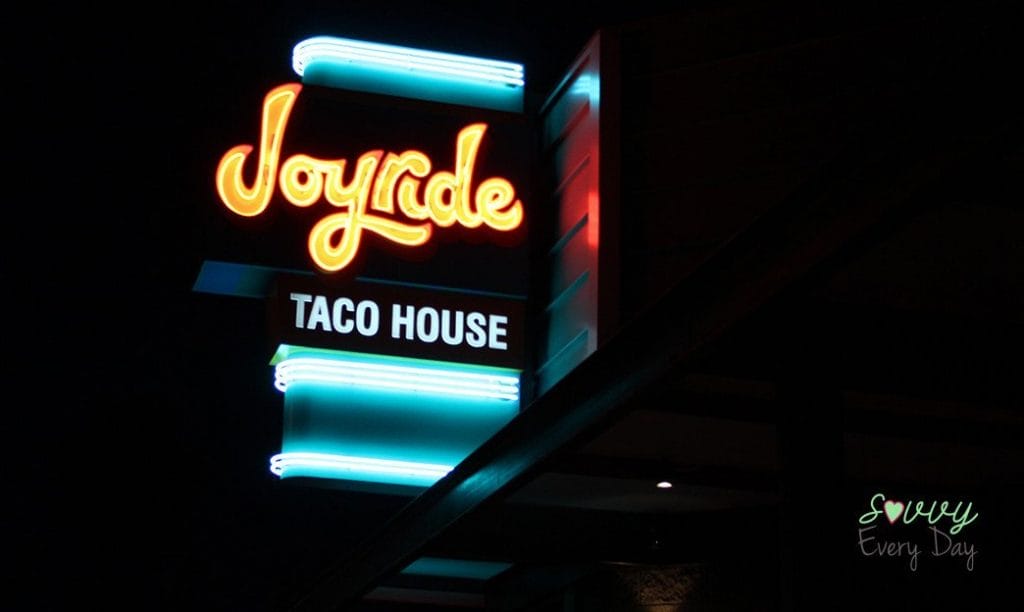 Located next to Postino, Joyride is a delicious taco house with modern flair.