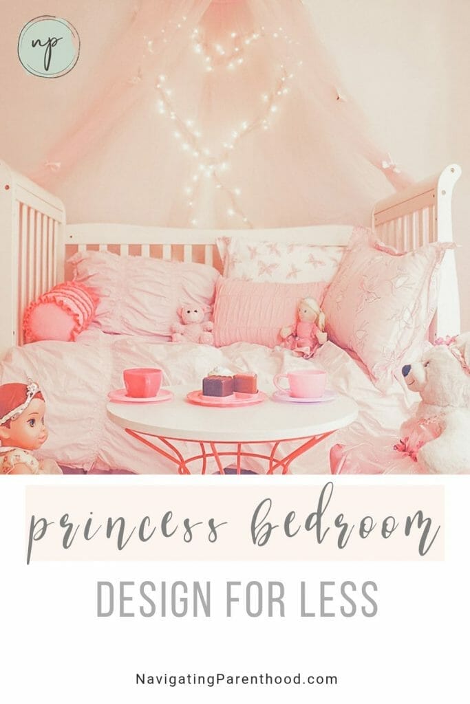 Adorable pink and bright princess toddler bedroom