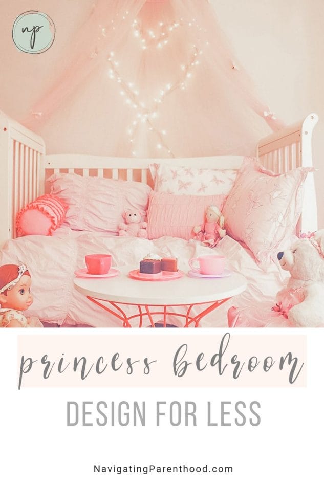 Adorable pink and bright princess toddler bedroom