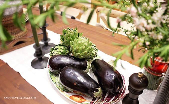 eggplant on table