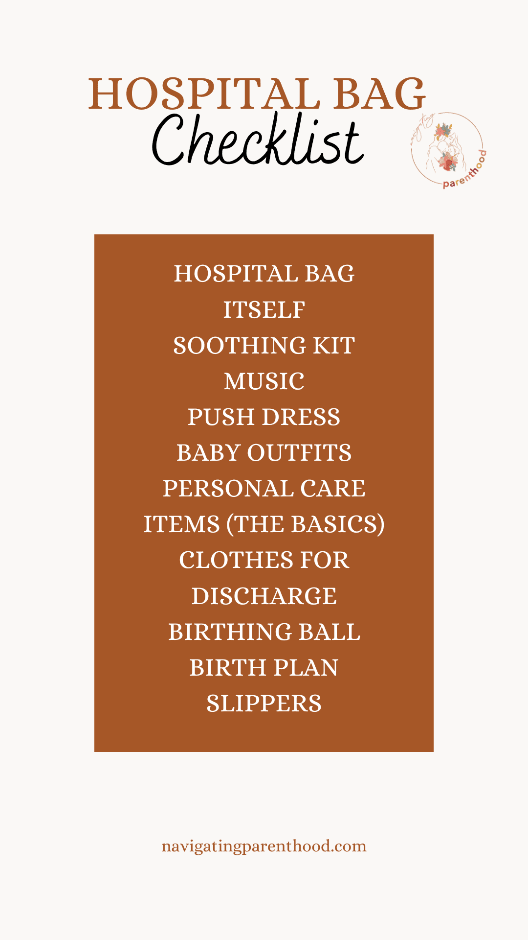 hospital bag checklist for mom