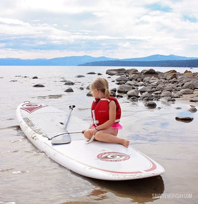 S on paddle board