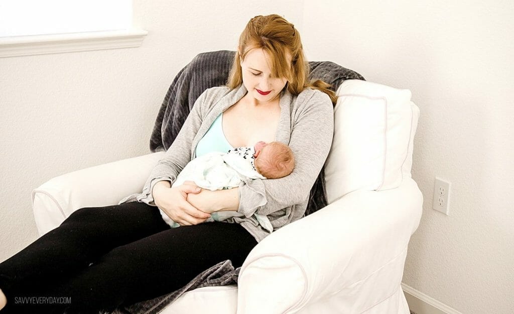 holding baby R