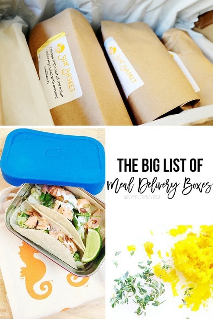 the big list of meal delivery boxes