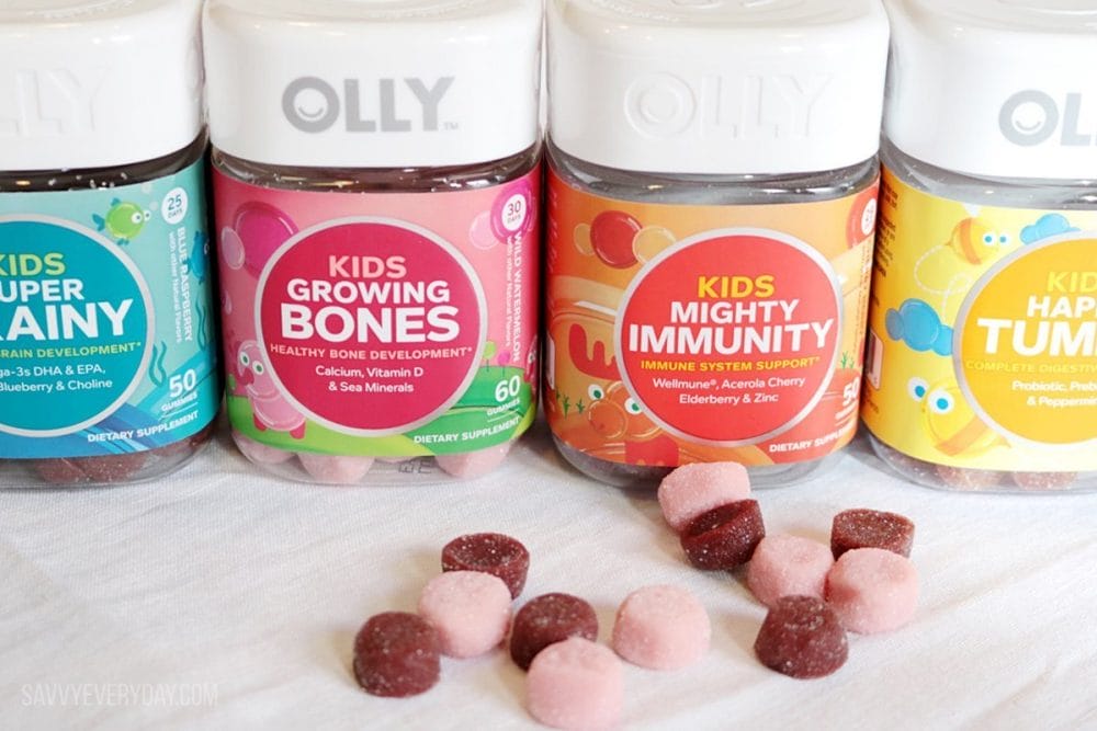 line up of Olly Vitamins boosts2