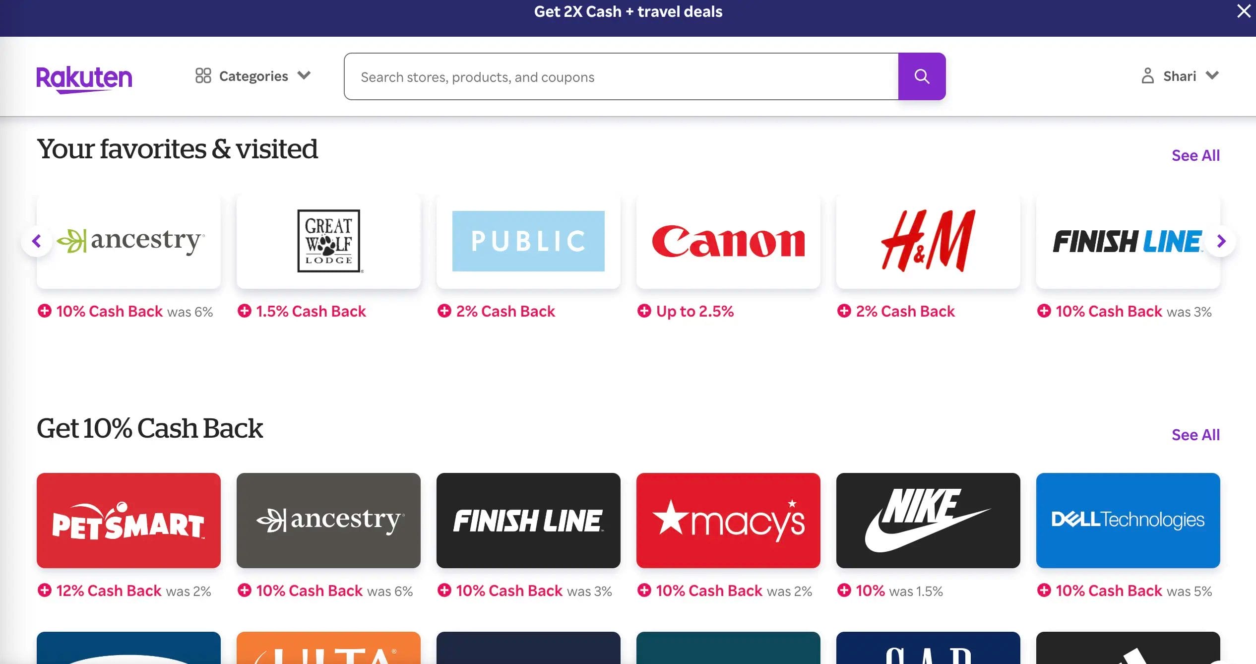 Rakuten dashboard Rakuten dashboard | How to Spot Online Deals