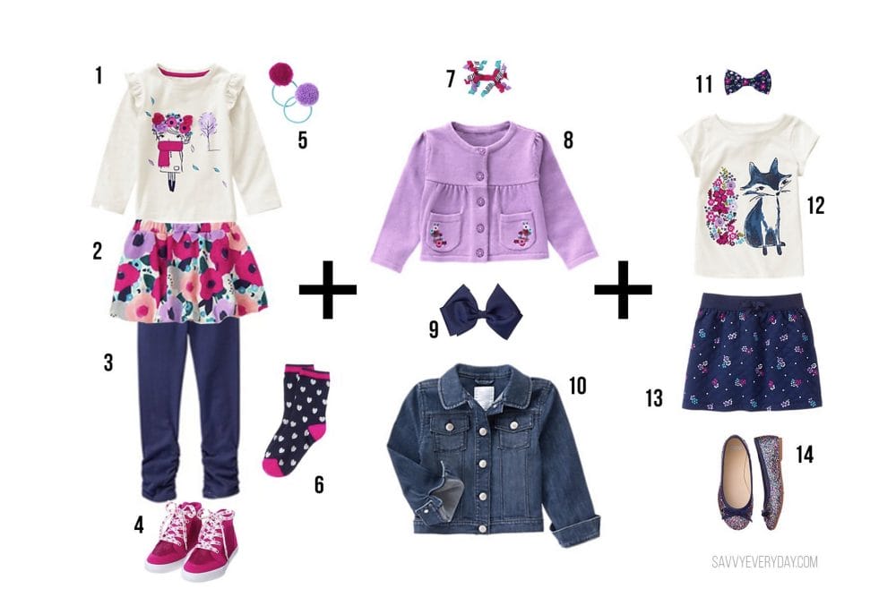 Gymboree girls outfit options