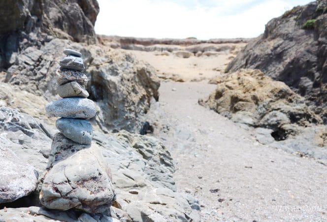 rock stack on beach