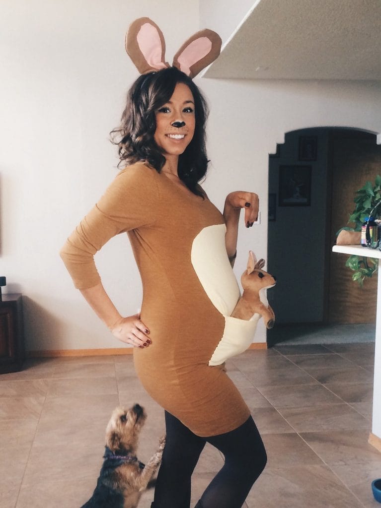 kangaroo Clever Halloween Costumes for Pregnant Women