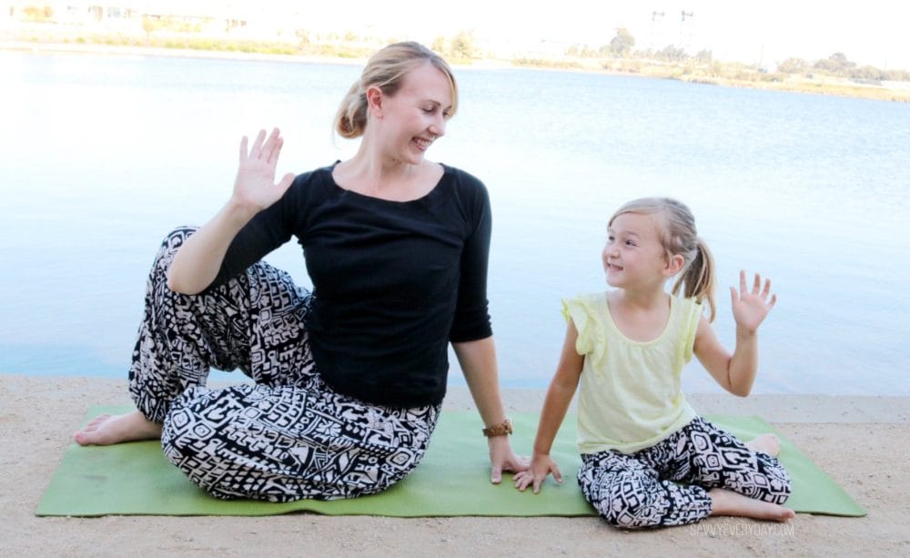 mommy and daughter yoga