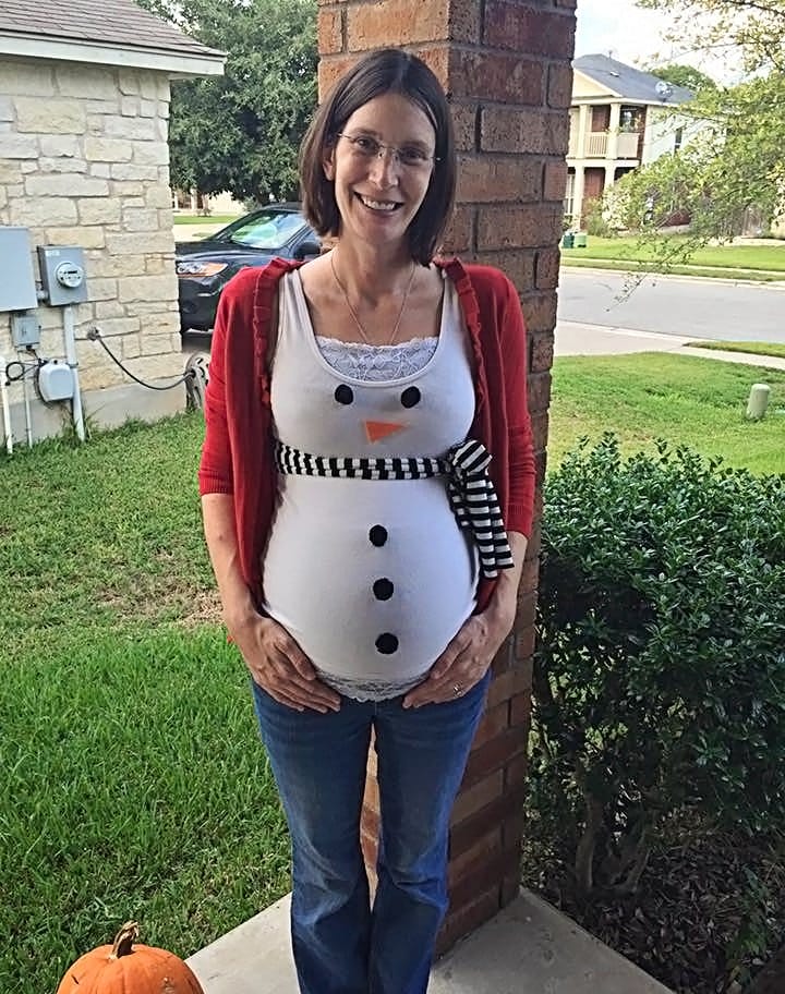 Snowman pregnancy costume