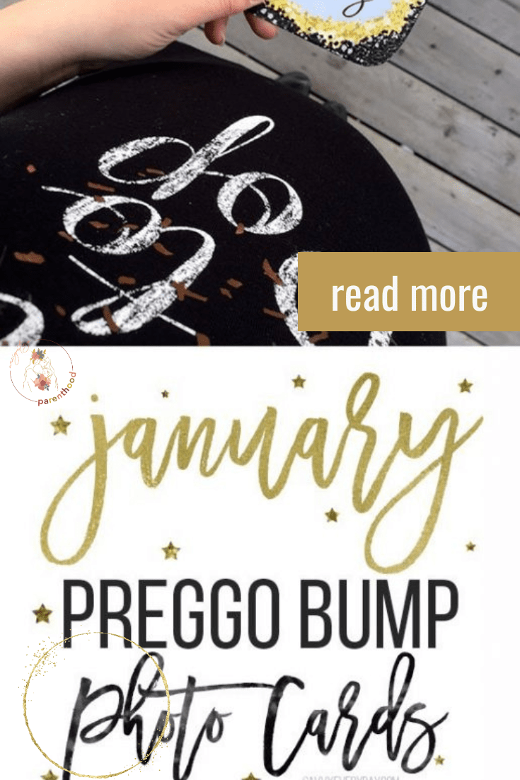 Dazzling New Year Pregnancy Bump Photo Cards