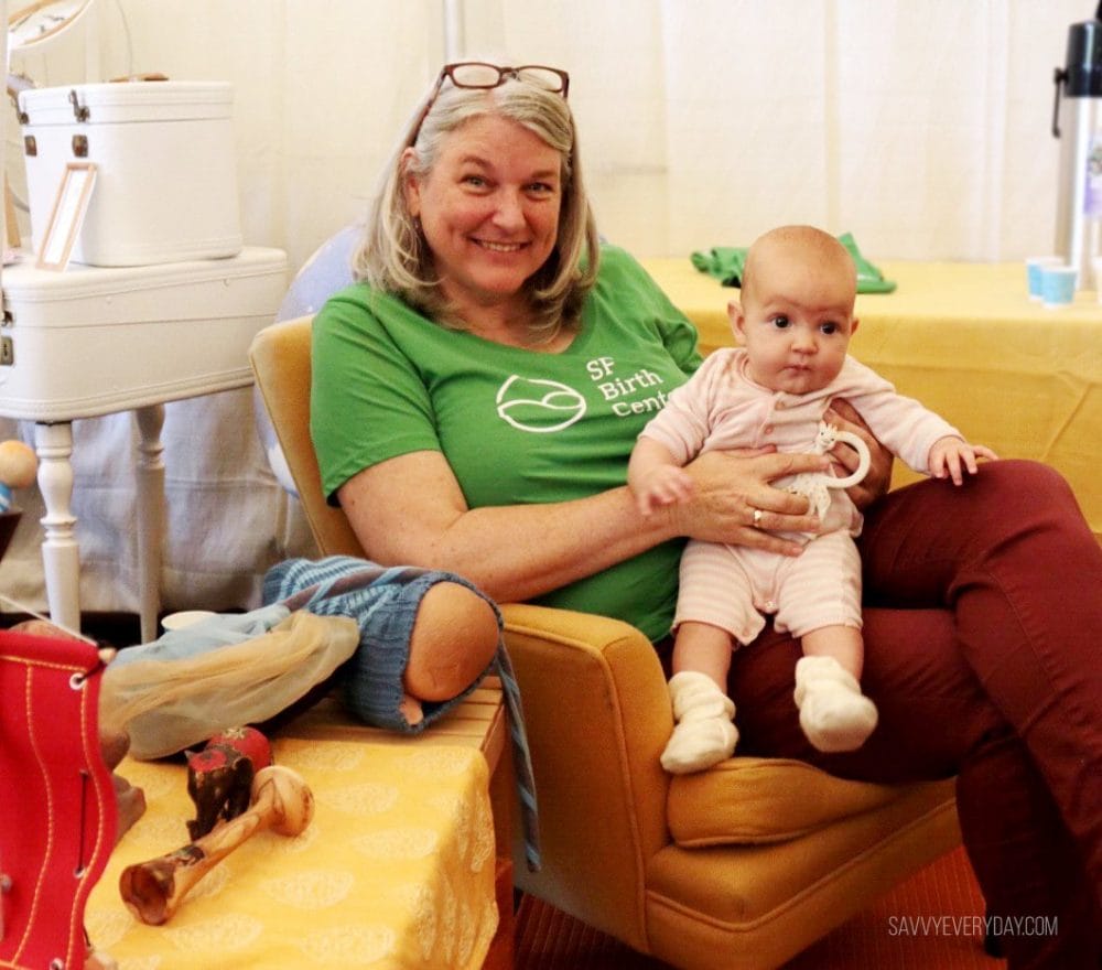 SF Birth Center with attendee's baby at SF Birth & Baby Fair