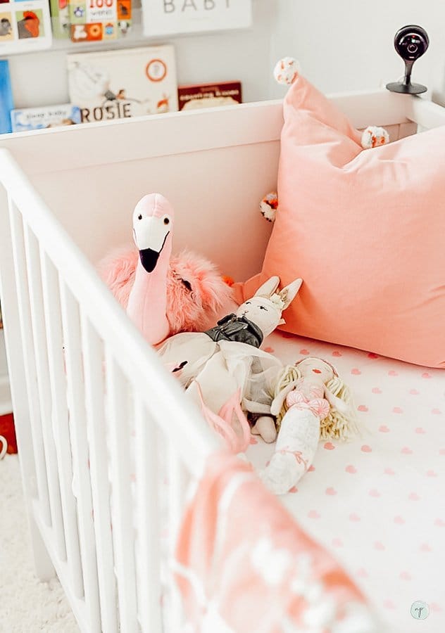 Wonderland flamingo and nursery crib