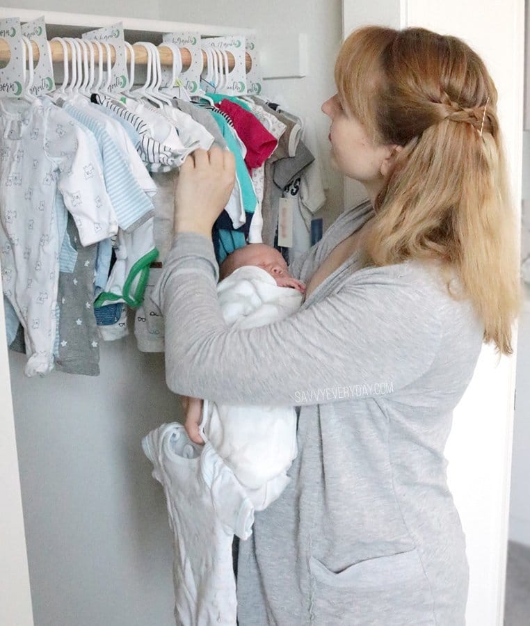 Putting away laundry, doing chores