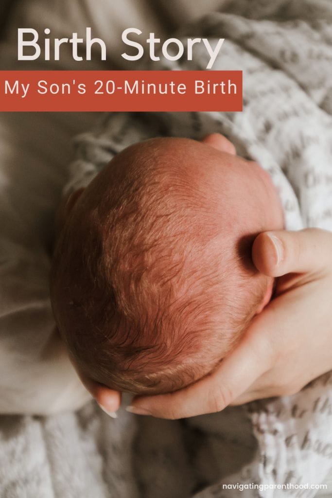 photo of baby in mom's hands and title