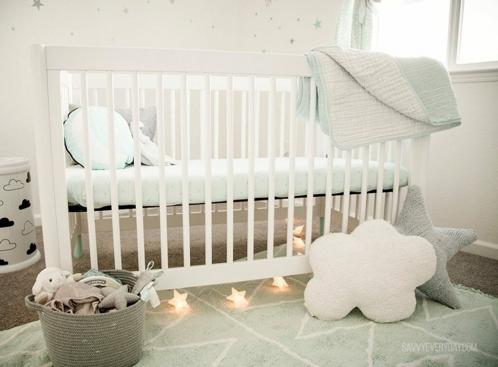 Mint and grey nursery fashion