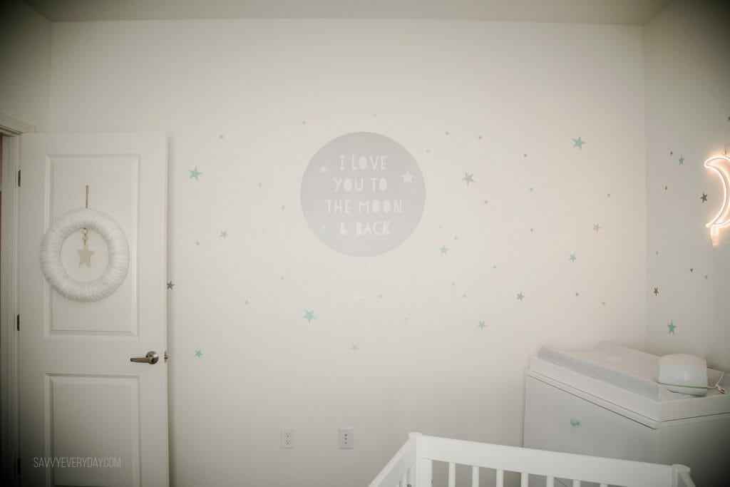 I love you to the moon and back wall decal