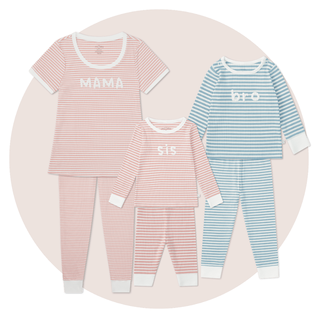 MORI matching mom and kids pjs