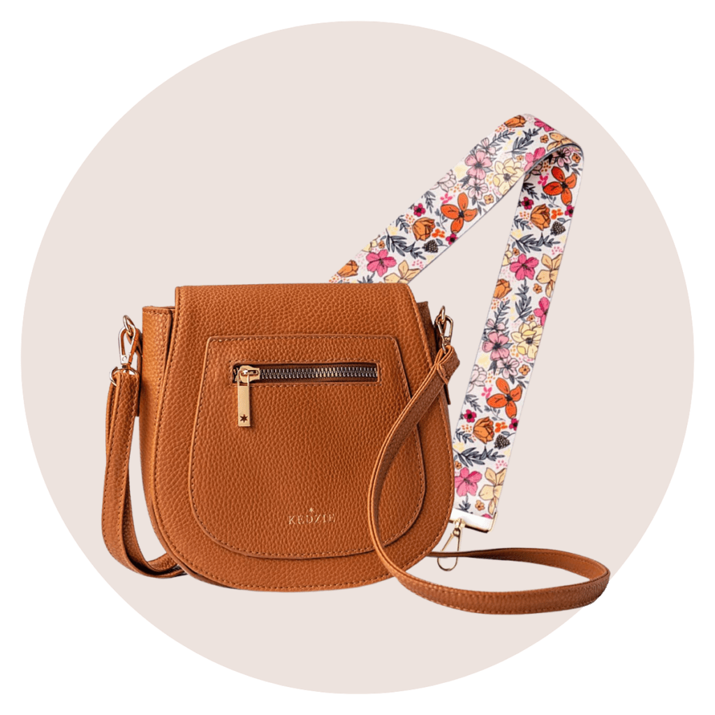 Kedzi purse in rbown vegan leather