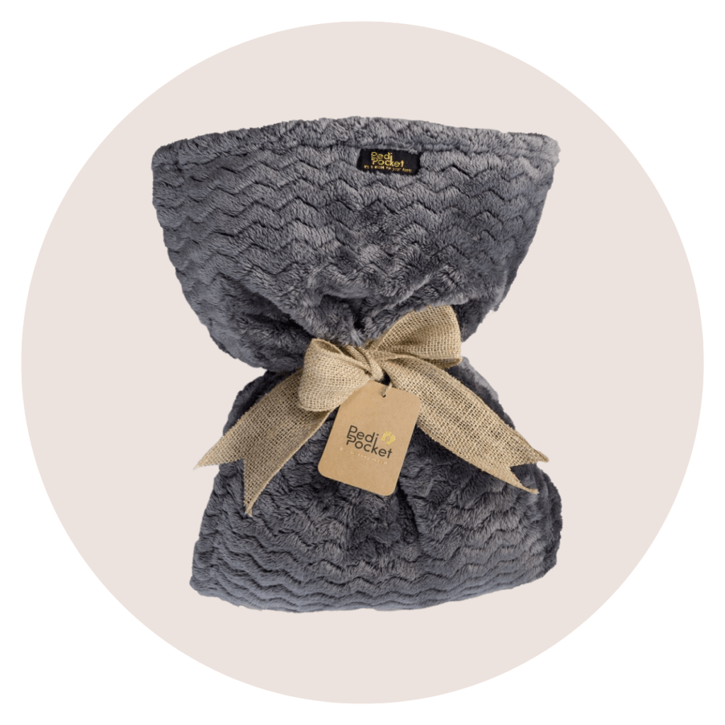 Pedipocket blanket in smokey grey color