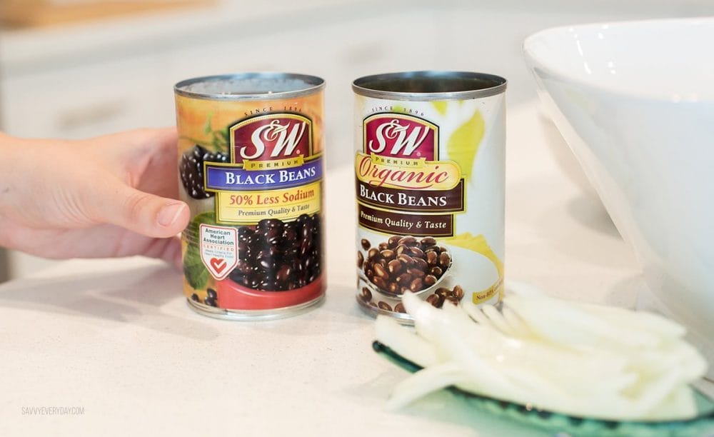 S & W Bean cans