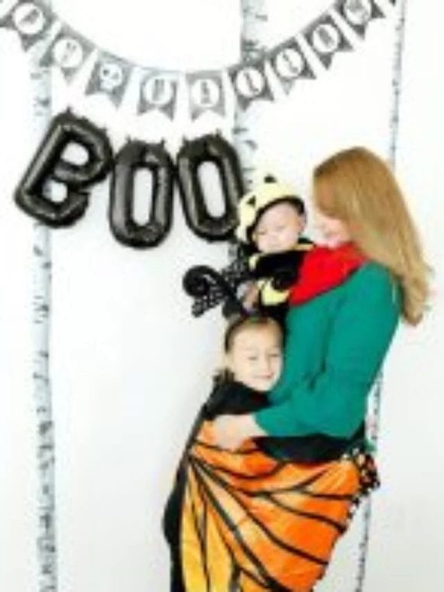 Cute DIY Flower, Butterfly and Bee Family Halloween Costumes
