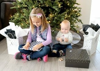 kids looking at gifts