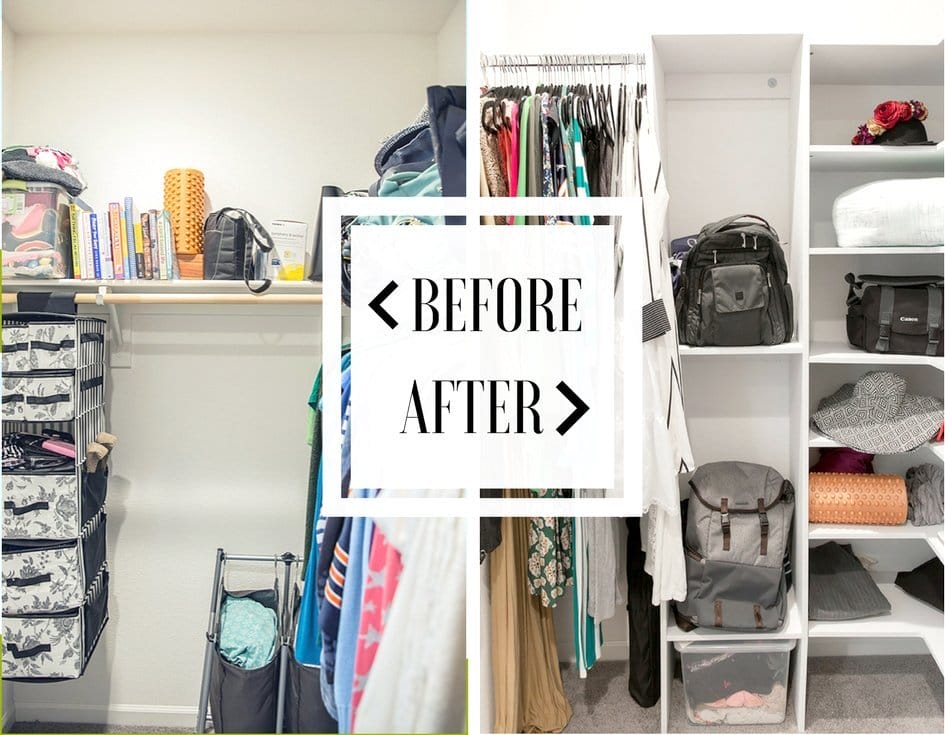 closet redo before and after