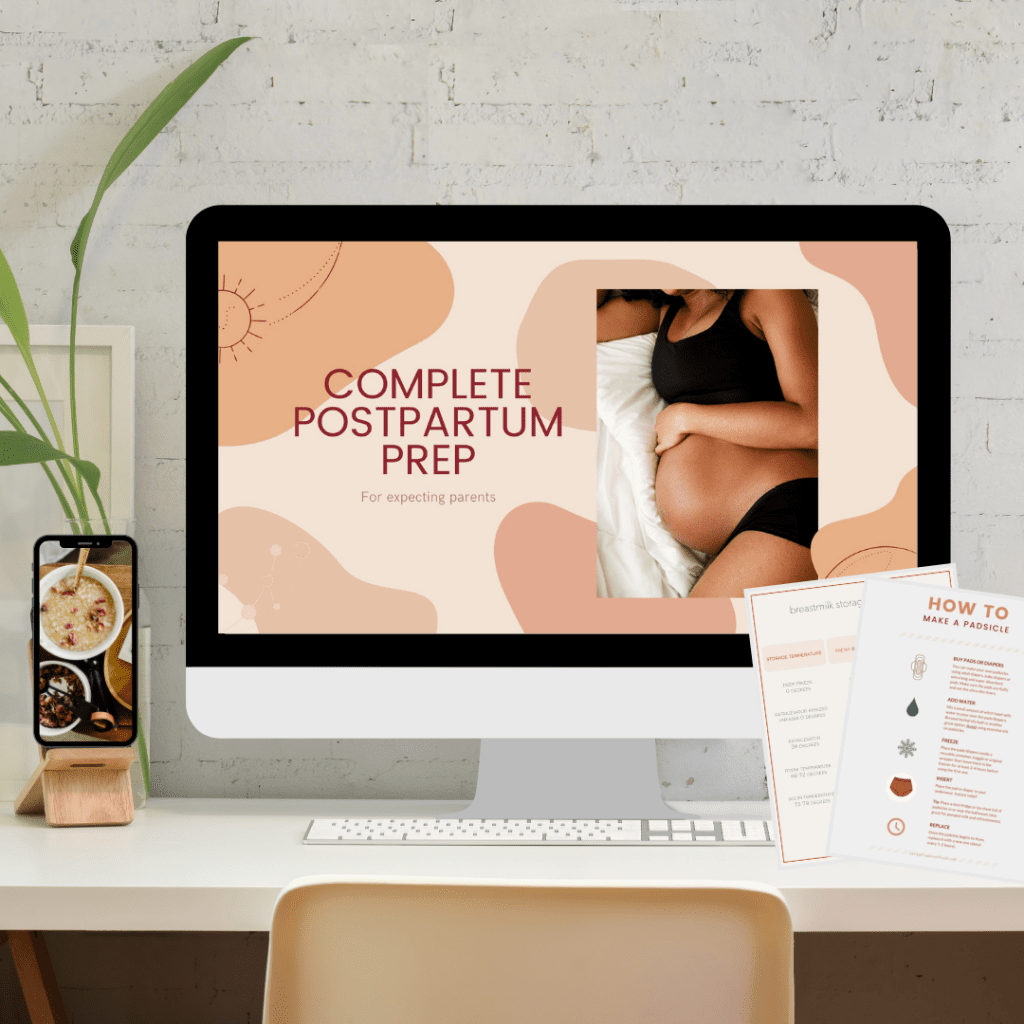 postpartum prep desk mockup