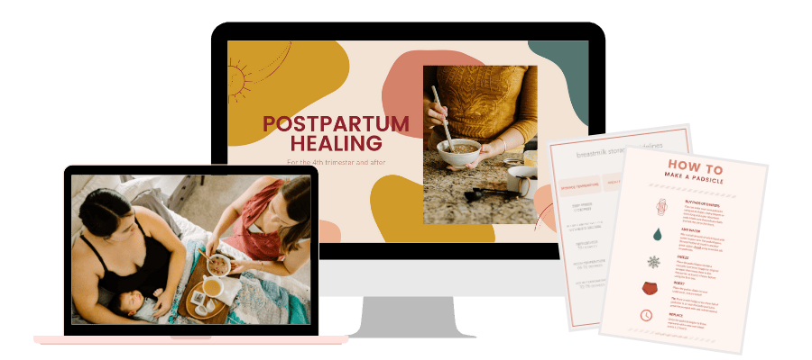 postpartum healing course mockup