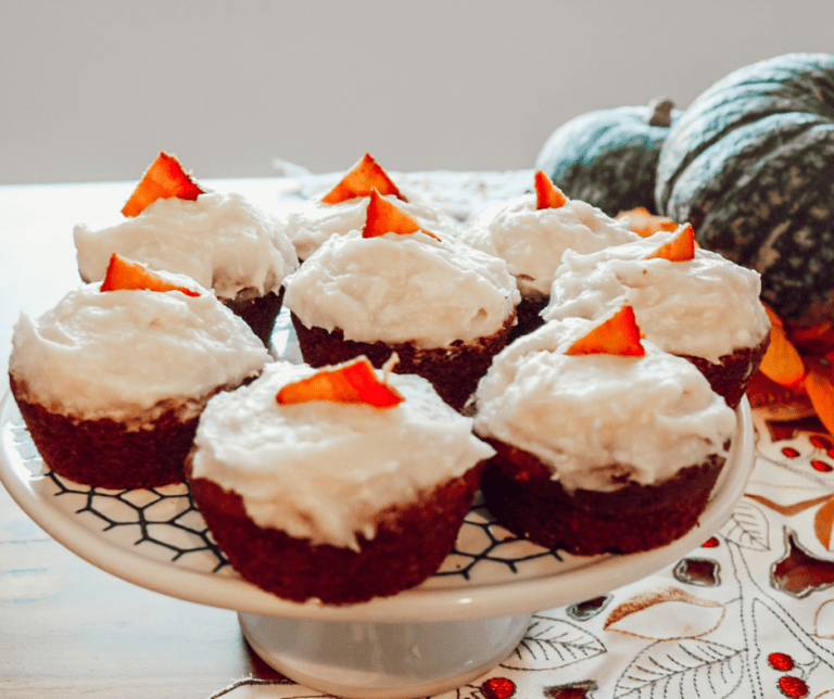 Gluten-Free Pumpkin Maple Cupcakes with Maple Cream Frosting