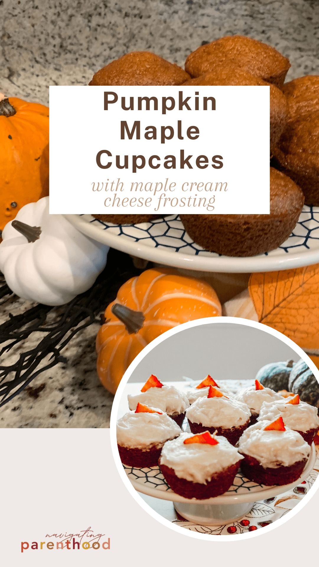 Gluten-Free Pumpkin Maple Cupcakes with Maple Cream Frosting