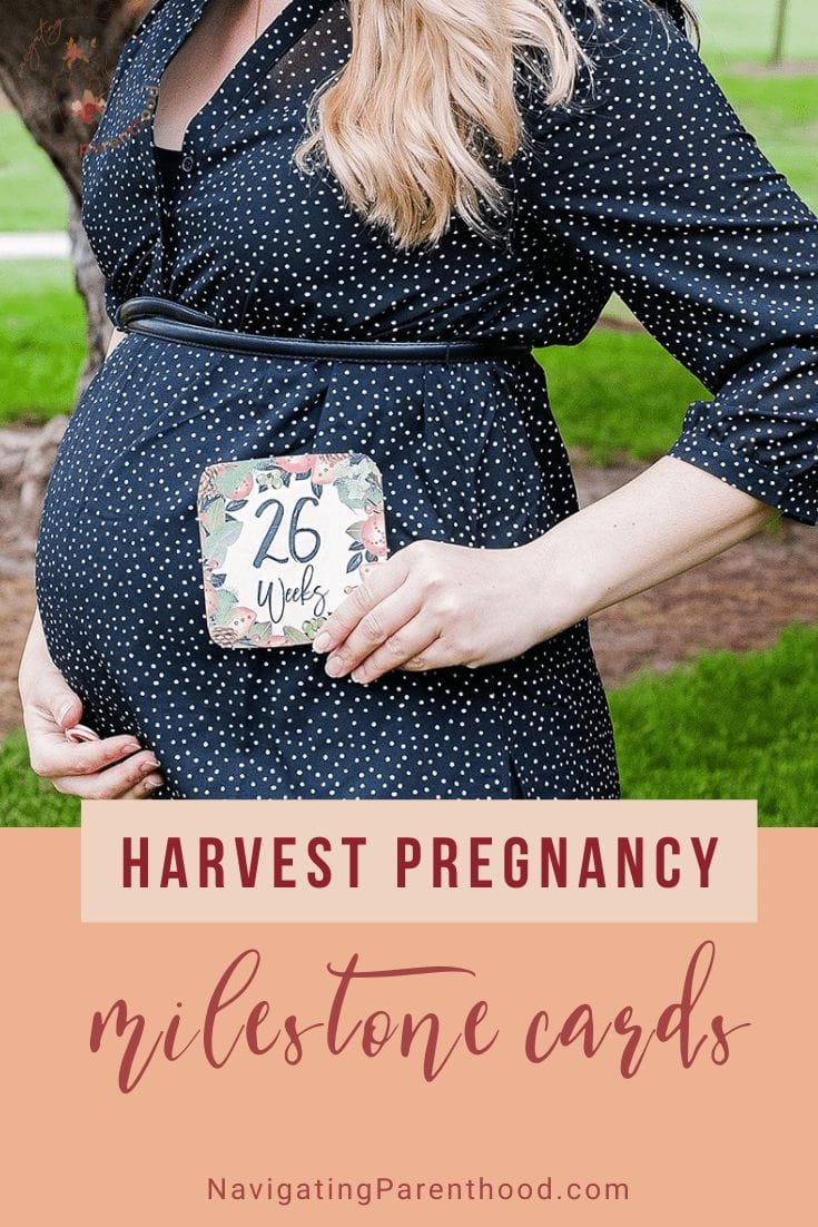 fall pregnancy milestone cards