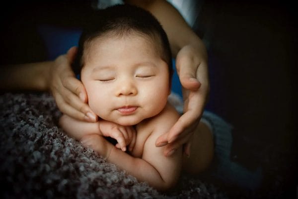 happy infant massage baby