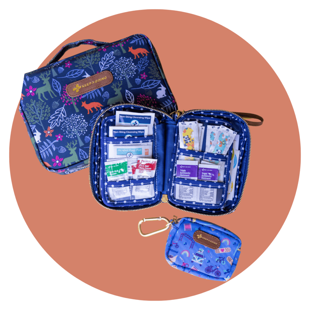 Family travel first aid kit