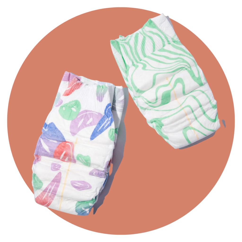 Two Freestyle brand diapers