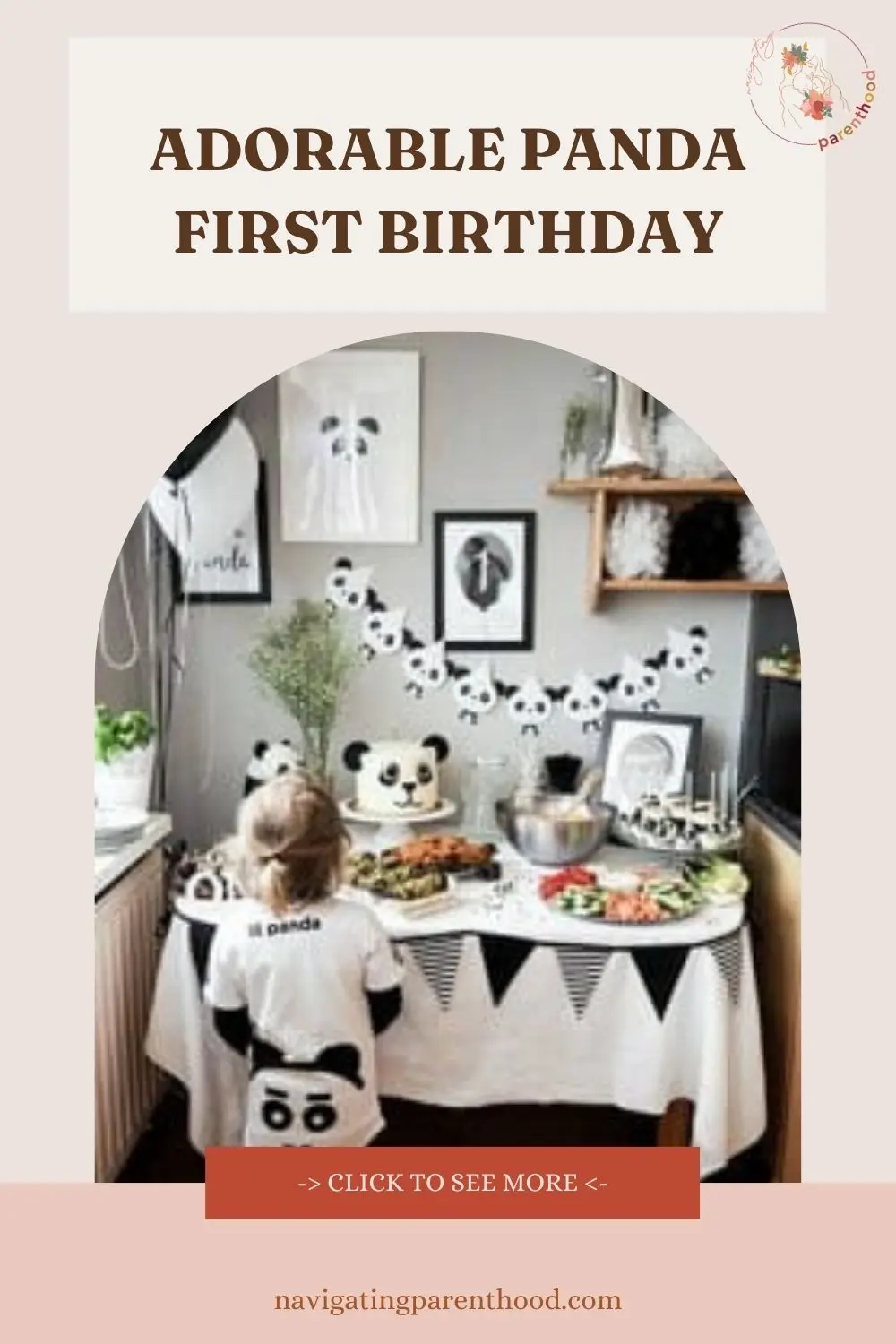 A Gorgeous Last-Minute Panda First Birthday Party