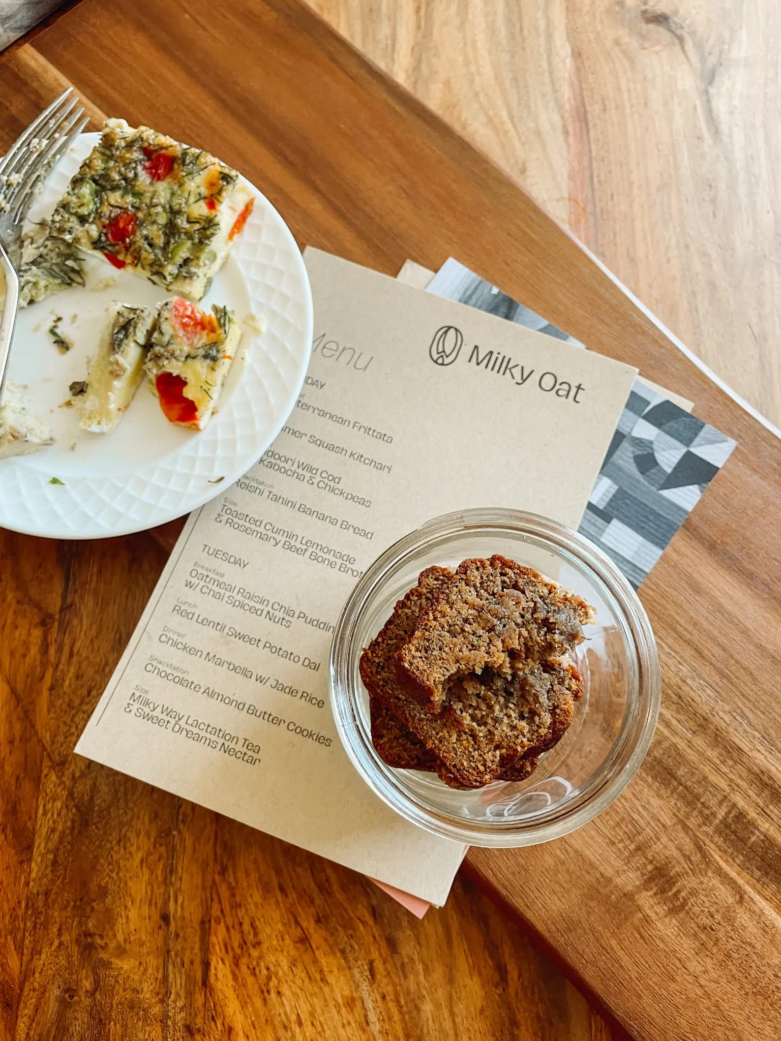 Milky Oat postpartum meal brunch